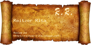Reitzer Rita névjegykártya